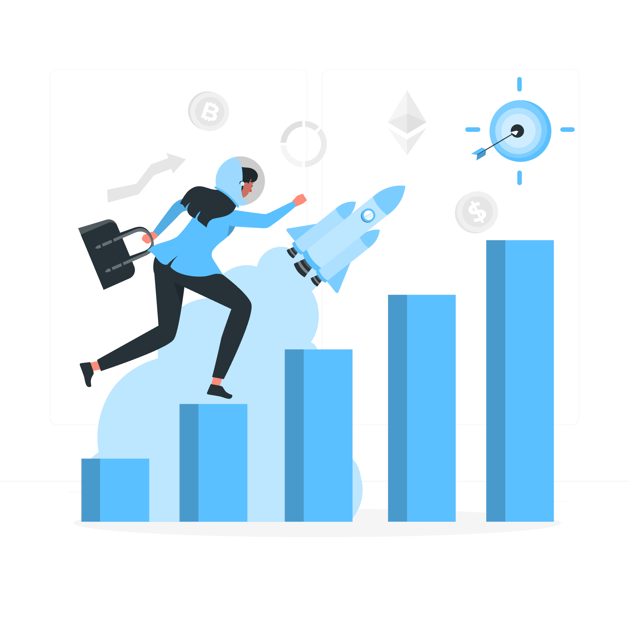 Business mission icon